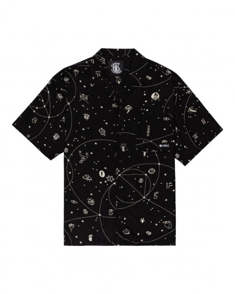 Мужская рубашка с короткими рукавами Look Up Element Z1SHD5-ELF1, размер XS, цвет черный