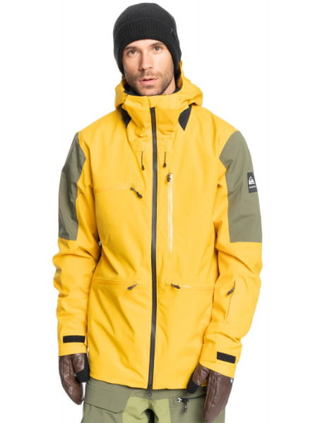 Сноубордическая Куртка Quiksilver Travis Rice Stretch QUIKSILVER EQYTJ03324, размер L, цвет желтый