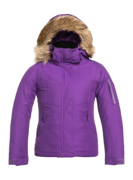 Детская сноубордическая куртка Meade Roxy ERGTJ03130, размер 10/M, цвет фиолетовый