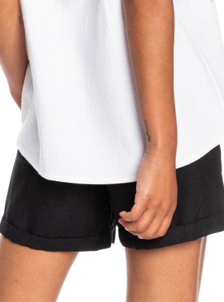 Женские льняные шорты Another Kiss Roxy ERJNS03310, размер XS, цвет черный - фото 3