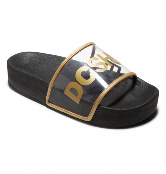 фото Женские сланцы dc platform black/gold dc shoes