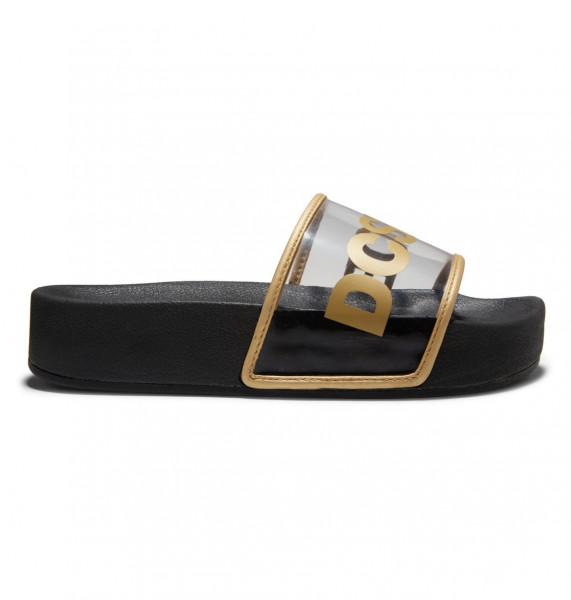 фото Женские сланцы dc platform black/gold dc shoes