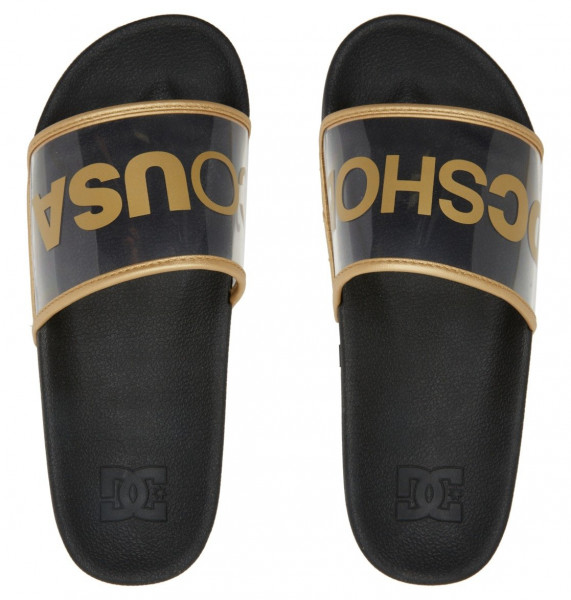 фото Женские сланцы dc platform black/gold dc shoes