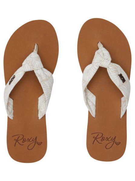 фото Женские сандалии roxy paia beige/white