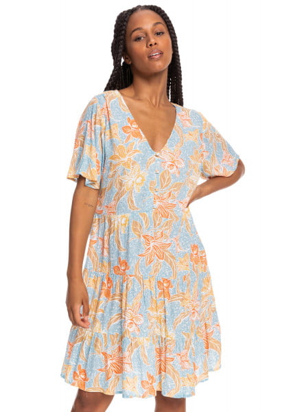 Платье с длинным рукавом Sunny Summer Roxy ERJWD03631, размер L, цвет cool blue island tim
