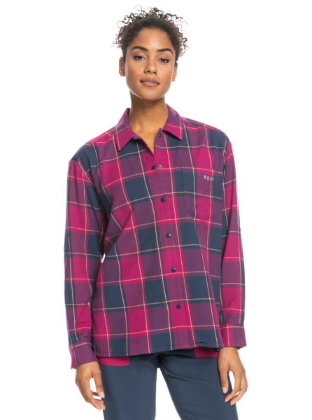 Рубашка Move Your Shoulders Roxy ERJWT03534, размер M, цвет boysenberry plaid pa