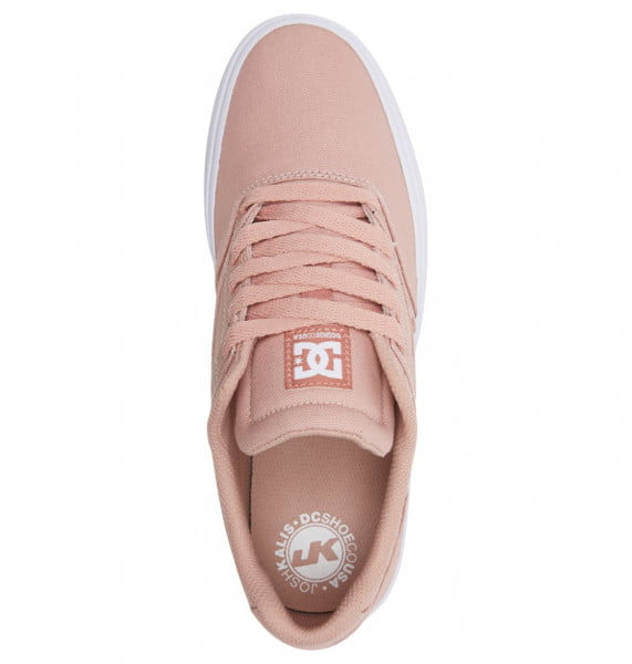 фото Кожаные кеды кроссовки kalis vulc pink/white dc shoes