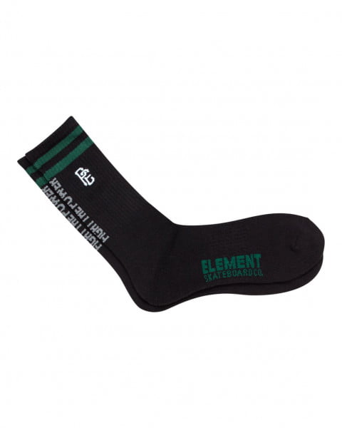 Мужские скейтовые носки Public Enemy x Element Skate Element C5SOB4-ELP2, размер U, цвет черный - фото 1