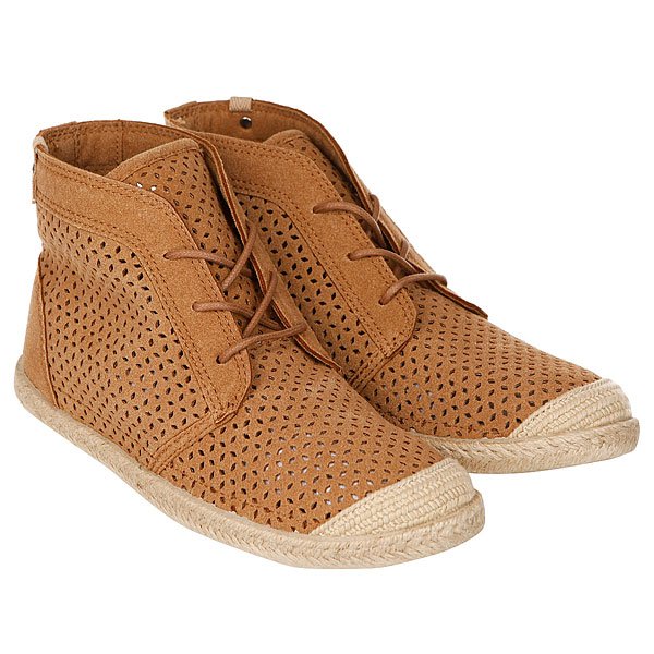 фото Кеды кроссовки высокие женские roxy flamenco mid ii tan