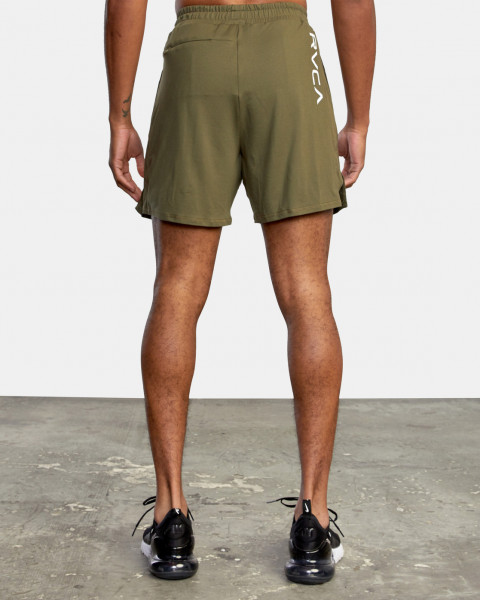 ШОРТЫ SPORT VENT SHORT RVCA D4WKMC-RVS2, размер S, цвет оливковый - фото 2