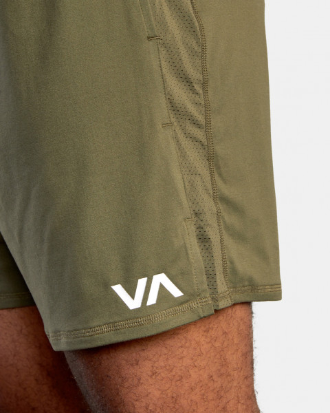 ШОРТЫ SPORT VENT SHORT RVCA D4WKMC-RVS2, размер S, цвет оливковый - фото 3