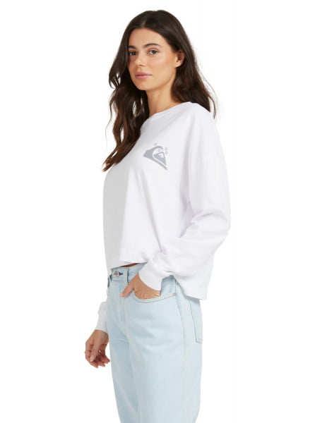 фото Оверсайз лонгслив из органического хлопка quiksilver womens oversized crop