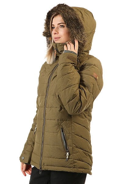 Куртка женская Roxy Quinn Military Olive Roxy ERJTJ03046, размер XS, цвет зеленый - фото 3