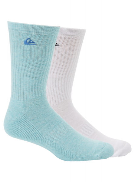 Высокие носки 2 Pack Solid (2 пары) QUIKSILVER AQYAA03292, размер 1SZ, цвет светло-голубой
