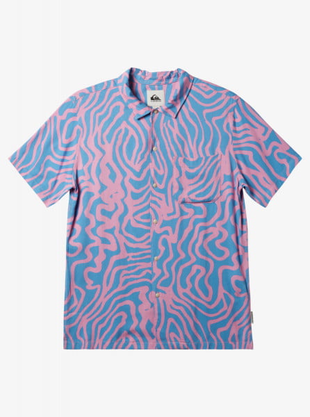Мужская рубашка с коротким рукавом Pool Party Casual QUIKSILVER AQYWT03325, размер L, цвет swedish blue aop bes