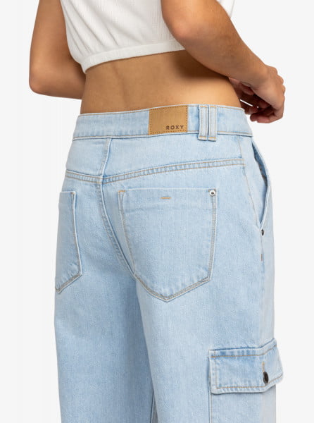 Женские джинсы-карго Modern Vibe Mid Roxy ERJDP03298, размер 25, цвет светло-голубой - фото 4