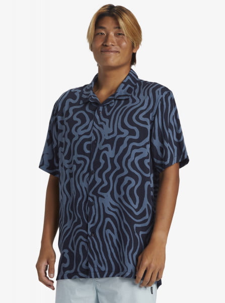 Мужская рубашка с коротким рукавом Pool Party Casual QUIKSILVER AQYWT03325, размер L, цвет dark navy aop best m - фото 4