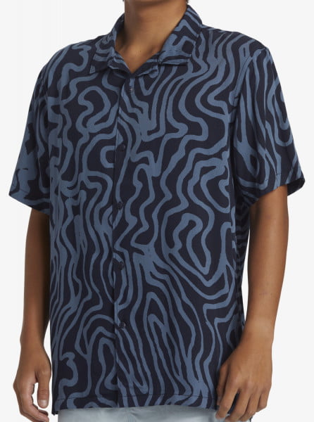 Мужская рубашка с коротким рукавом Pool Party Casual QUIKSILVER AQYWT03325, размер L, цвет dark navy aop best m - фото 5