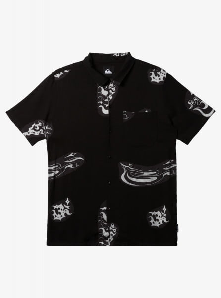 Мужская рубашка с коротким рукавом Pool Party Casual QUIKSILVER AQYWT03325, размер L, цвет black aop best mix s
