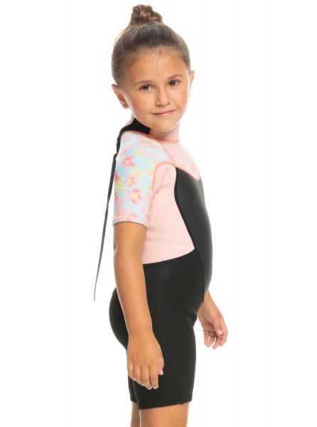 Короткий детский гидрокостюм с коротким рукавом и спинной молнией 2/2mm Prologue (2-7 лет) Roxy ERLW503005, размер 2G, цвет tanager tur tw flora - фото 5