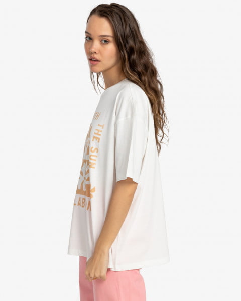 Женская футболка In Love With The Sun Billabong EBJZT00234, размер L/12, цвет белый - фото 2