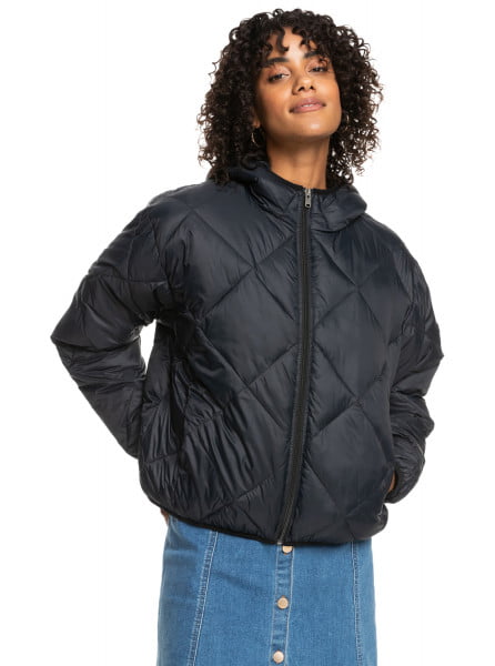Куртка ROXY Wind Swept Hood Roxy ERJJK03571, размер L, цвет anthracite