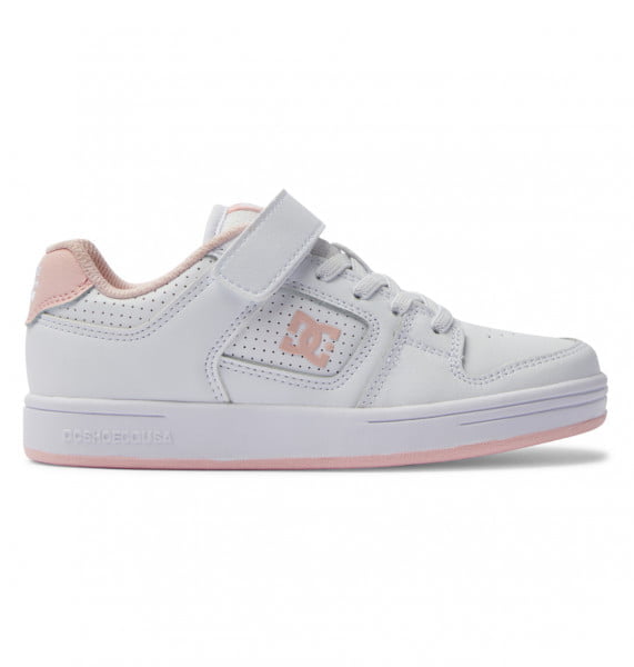 Кожаные детские кроссовки Manteca 4 V DC Shoes ADGS100100, размер 25, цвет white/pink - фото 1