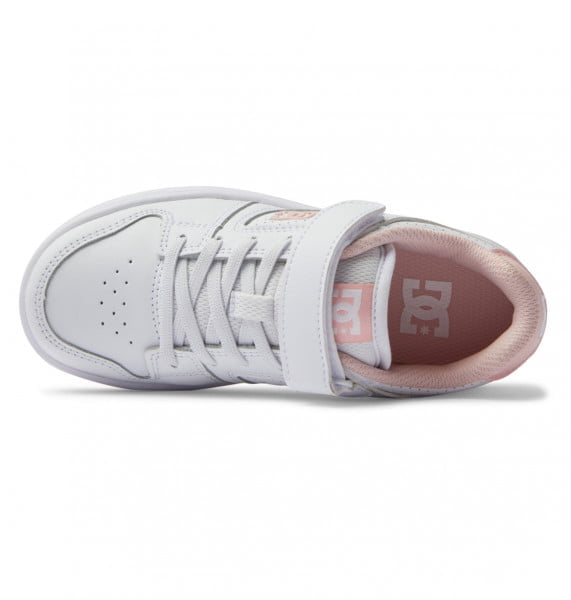 Кожаные детские кроссовки Manteca 4 V DC Shoes ADGS100100, размер 25, цвет white/pink - фото 3