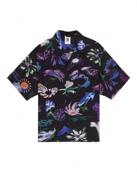 Мужская рубашка с коротким рукавом Resort Element ELYWT00118, размер L, цвет saturn flowers