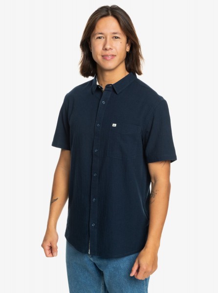 Мужская рубашка с коротким рукавом Time Box QUIKSILVER EQYWT04558, размер L, цвет navy blazer - фото 4