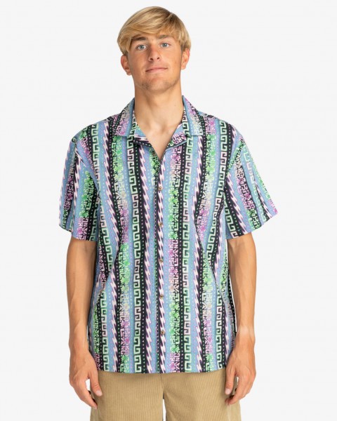 Мужская рубашка с коротким рукавом Sundays Vacay Billabong EBYWT03002, размер L, цвет blue haze