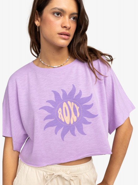 Женская футболка «оверсайз» Tiki & Surf Roxy ERJZT05673, размер L, цвет crocus petal