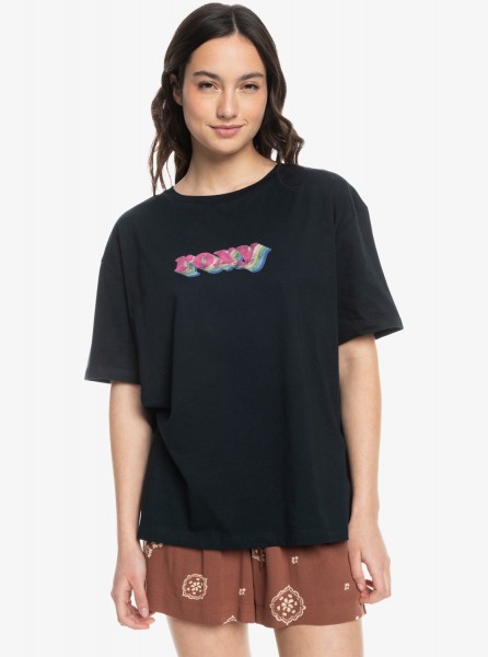 Женская футболка «оверсайз» Sand Under The Sky Roxy ERJZT05656, размер L, цвет anthracite