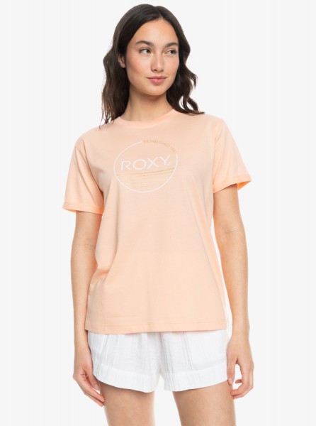 Свободная женская футболка Noon Ocean Roxy ERJZT05698, размер L, цвет peach parfait