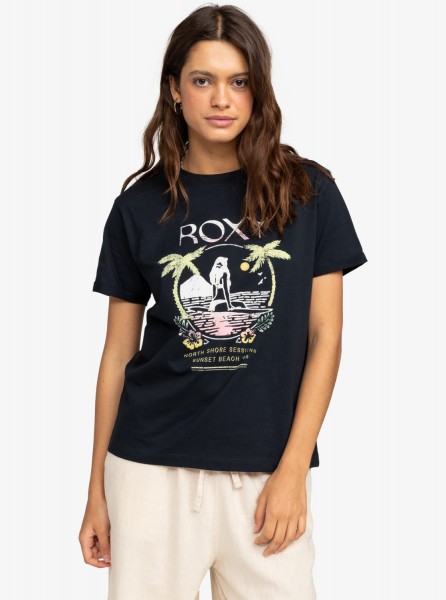 Свободная женская футболка Summer Fun Roxy ERJZT05699, размер L, цвет anthracite