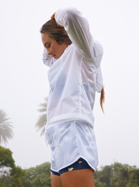Женская ветровка с капюшоном Pure Pursuit Roxy ERJJK03590, размер L, цвет bright white - фото 2