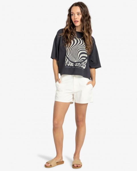 Женские джинсовые пляжные шорты Beach Sunrise Billabong EBJDS00101, размер 25, цвет salt crystal - фото 5