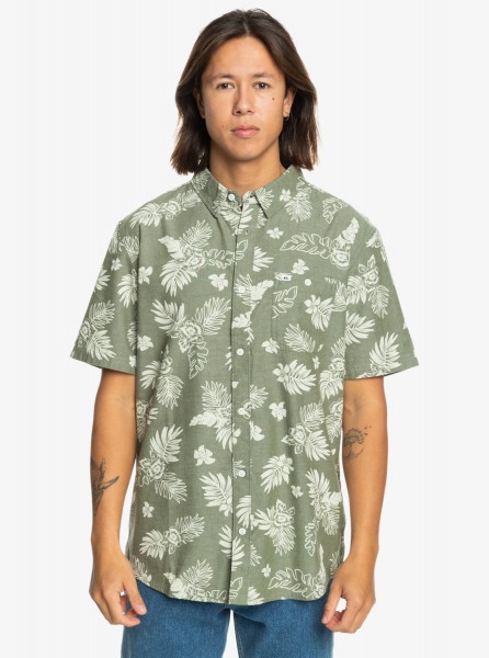 Мужская рубашка с коротким рукавом Gawanhill QUIKSILVER EQYWT04557, размер XXL, цвет four leaf gawanhill - фото 3
