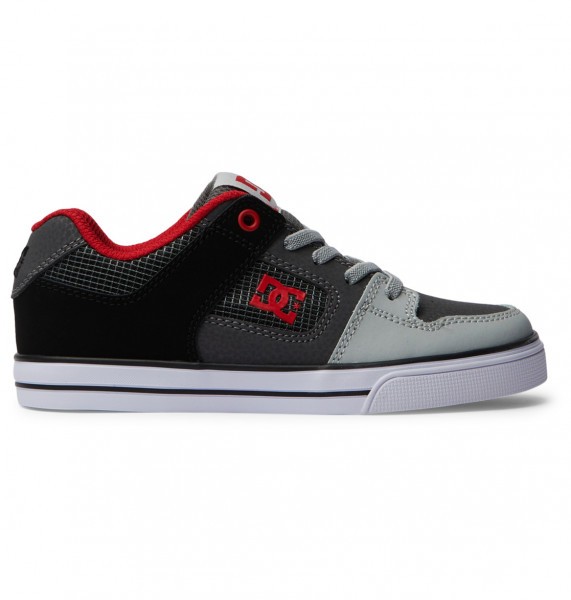 Детские кеды DC Pure Elastic (8-16 лет) DC Shoes ADBS300256, размер 34, цвет red/heather grey - фото 1