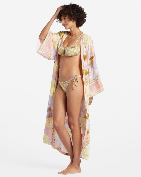 Женское пляжное кимоно Head Over Heels Billabong ABJX600228, размер M-L, цвет sweet peach - фото 3