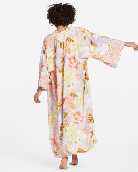 Женское пляжное кимоно Head Over Heels Billabong ABJX600228, размер M-L, цвет sweet peach - фото 4