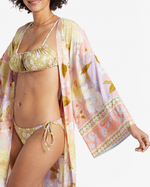 Женское пляжное кимоно Head Over Heels Billabong ABJX600228, размер M-L, цвет sweet peach - фото 5