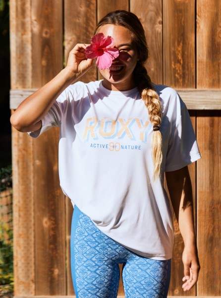 Спортивная женская футболка Beach Bound Roxy ERJKT04118, размер L, цвет bright white