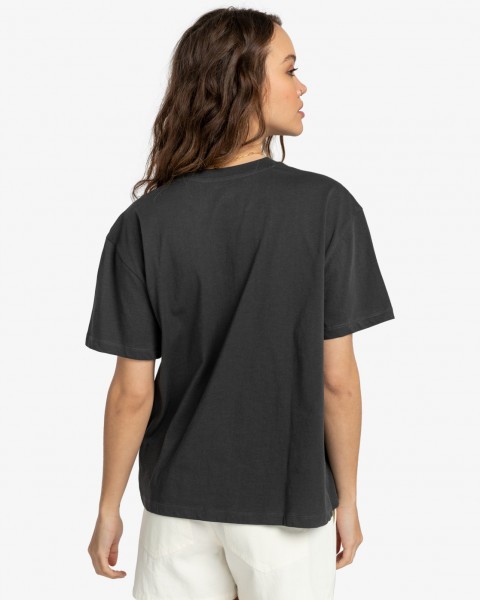 Женская футболка Trapped In Paradise Billabong EBJZT00255, размер L/12, цвет off black - фото 3