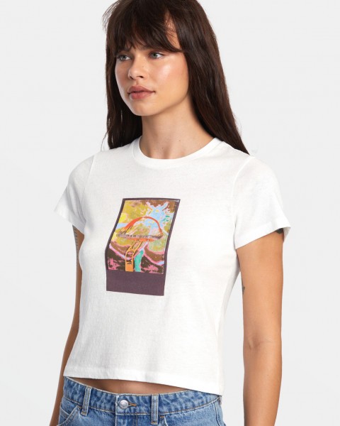 Женская футболка Sage Vaughn x RVCA RVCA AVJZT00881, размер L/12, цвет белый - фото 1