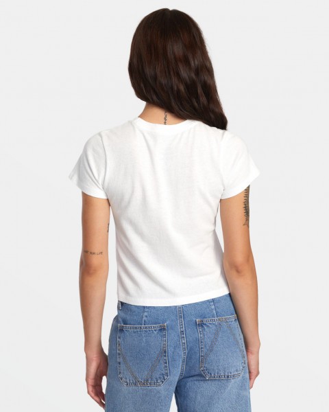 Женская футболка Sage Vaughn x RVCA RVCA AVJZT00881, размер L/12, цвет белый - фото 4