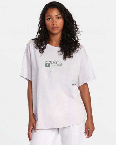 Свободная женская футболка Baggie RVCA AVJZT00916, размер M/10, цвет серый - фото 1