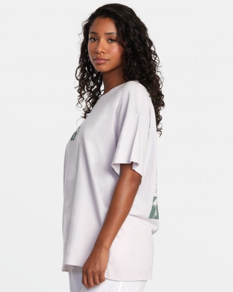 Свободная женская футболка Baggie RVCA AVJZT00916, размер M/10, цвет серый - фото 2