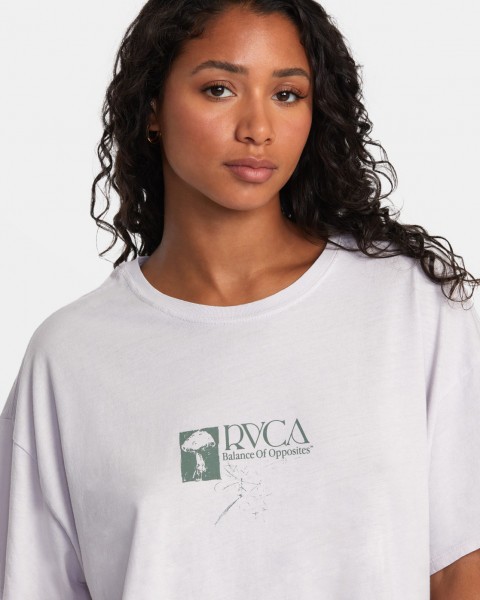 Свободная женская футболка Baggie RVCA AVJZT00916, размер M/10, цвет серый - фото 4