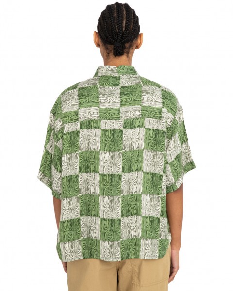 Женская рубашка с коротким рукавом Valsta Element ELJWT00105, размер L/12, цвет checkerboard - фото 3